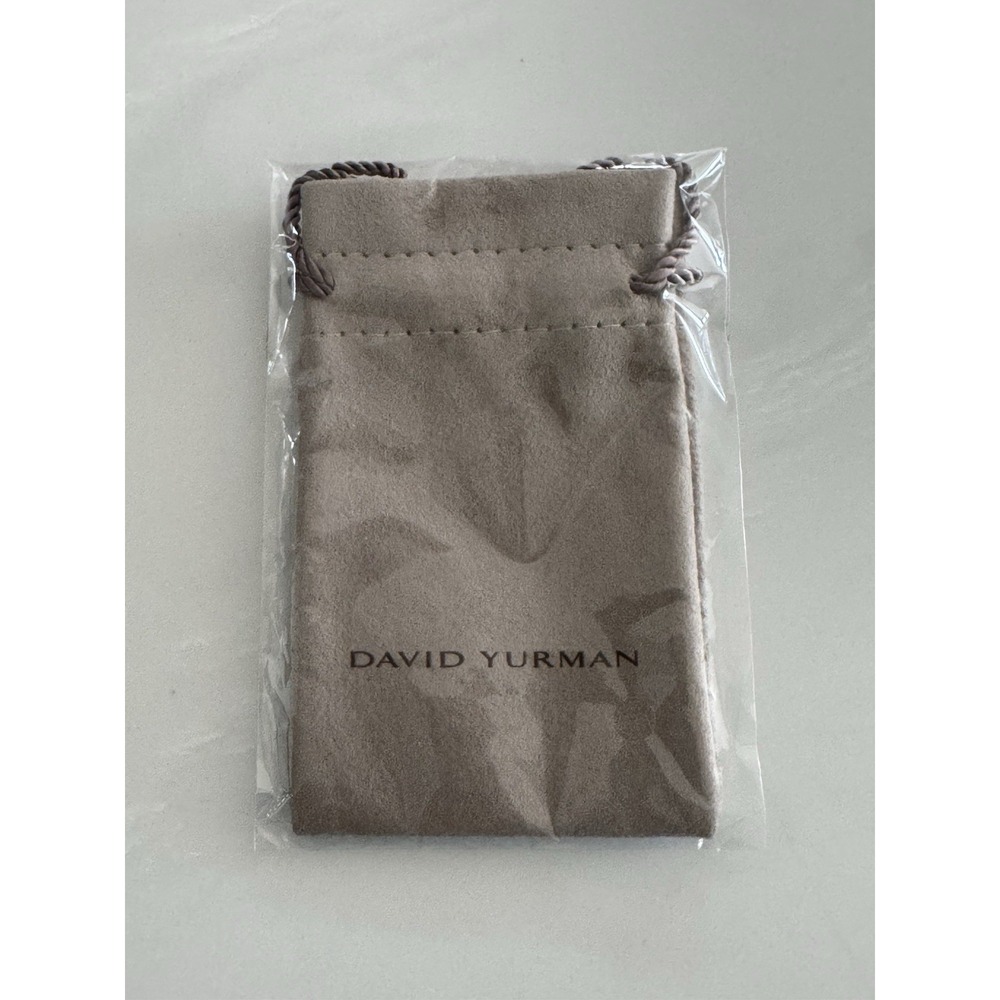 New Sealed David Yurman Jewelry Pouch Brown Suede Dust Bag 2.5 x 3.75